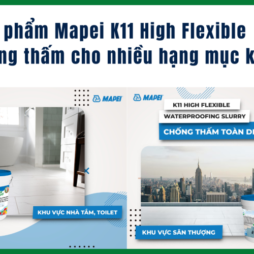 khu vực thi công chống thấm Mapei K11