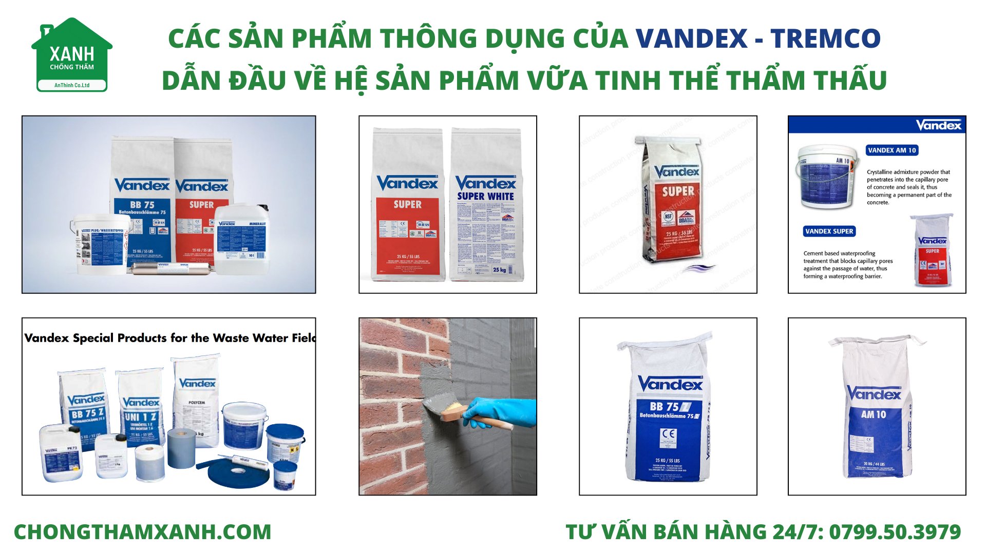 SẢN PHẨM VANDEX CHÍNH HÃNG TẠI CHỐNG THẤM MIỀN TRUNG