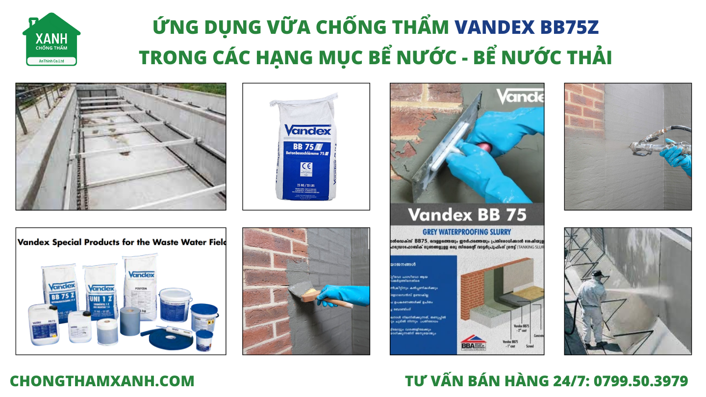 VANDEX BB75 CHỐNG THẤM BỂ NƯỚC