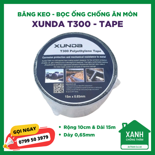 BĂNG KEO XUNDA T300 - BỌC ỐNG CHỐNG ĂN MÒN